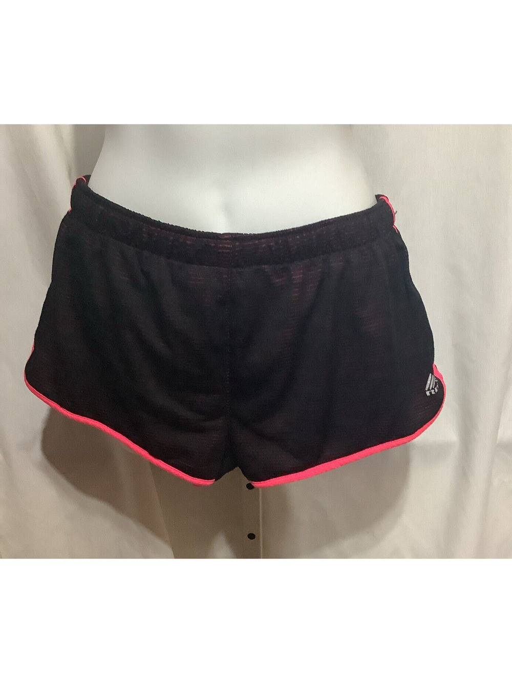 RBX Shorts Womens Medium Black Pink Trim Running Athletic Workout Gym